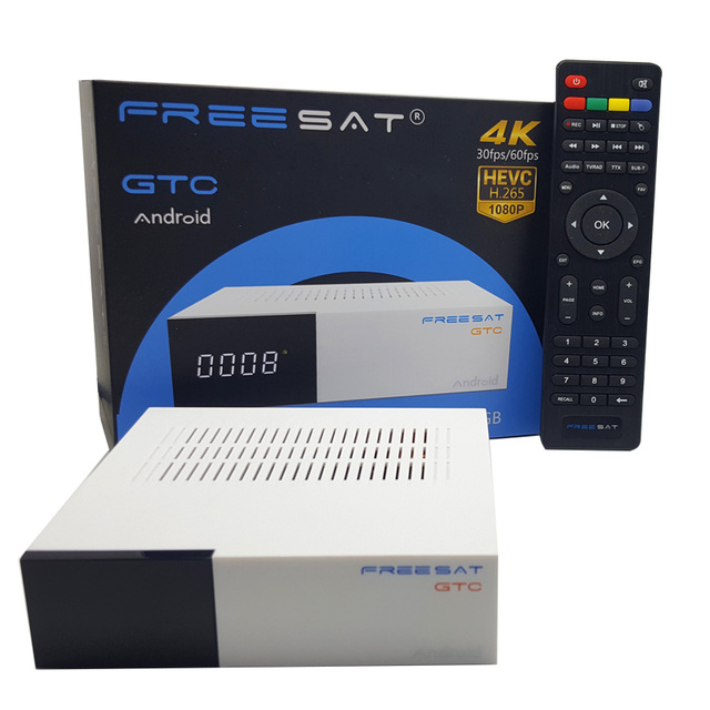 Freesat GTC Amlogic S905D DVB-T2 DVB-S2 DVB-C ISDB-T Bluetooth 4.0 Android TV Box