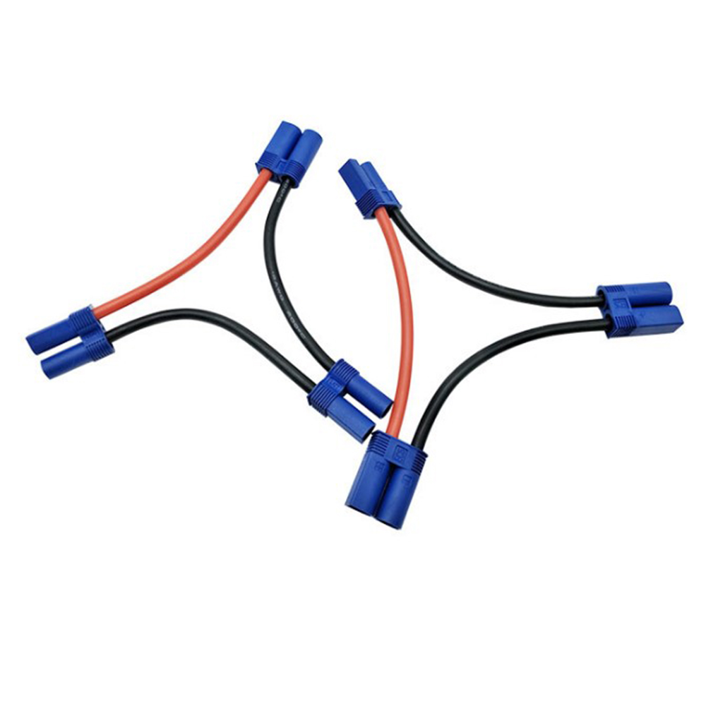 3pcs EC5 Plug Parallel Battery Connector Cable EC5 Connector Style Parallel Y-Harness for Quadcopters Multirotors RC LiPo Battery