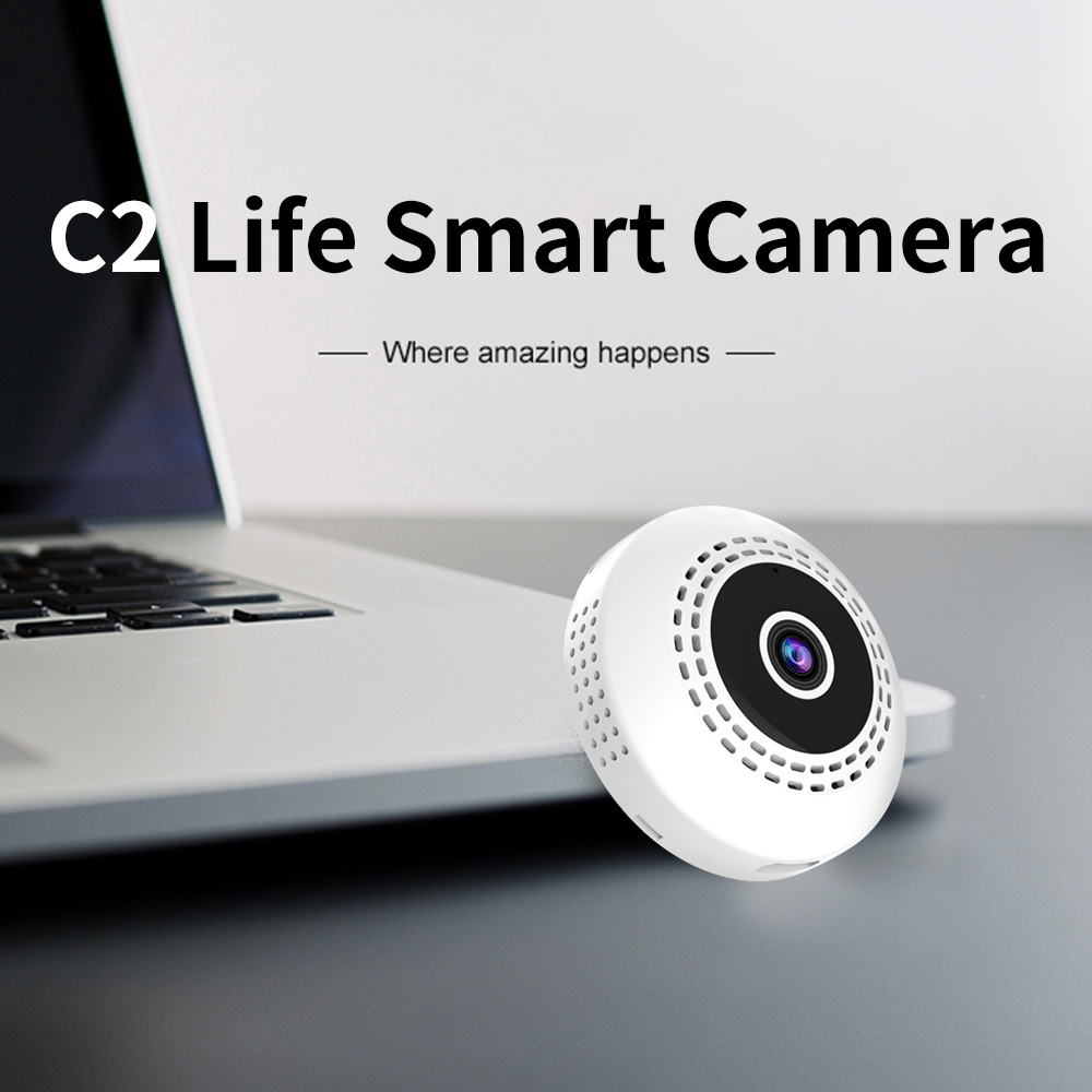 C2 HD 1080P WiFi Wireless Mini Security Camera Phone App Control Motion Detection Night Vision for Indoor Outdoor