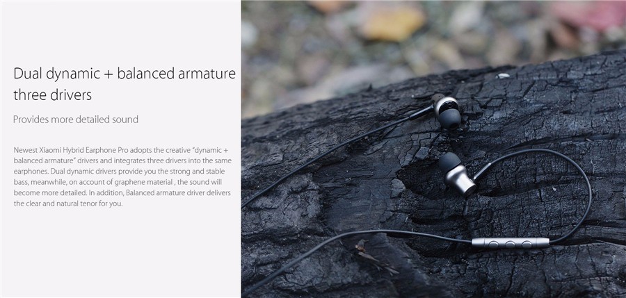 Original Xiaomi Hybrid Pro Three Drivers Graphene Earphone Headphone With Mic For iPhone Android 11