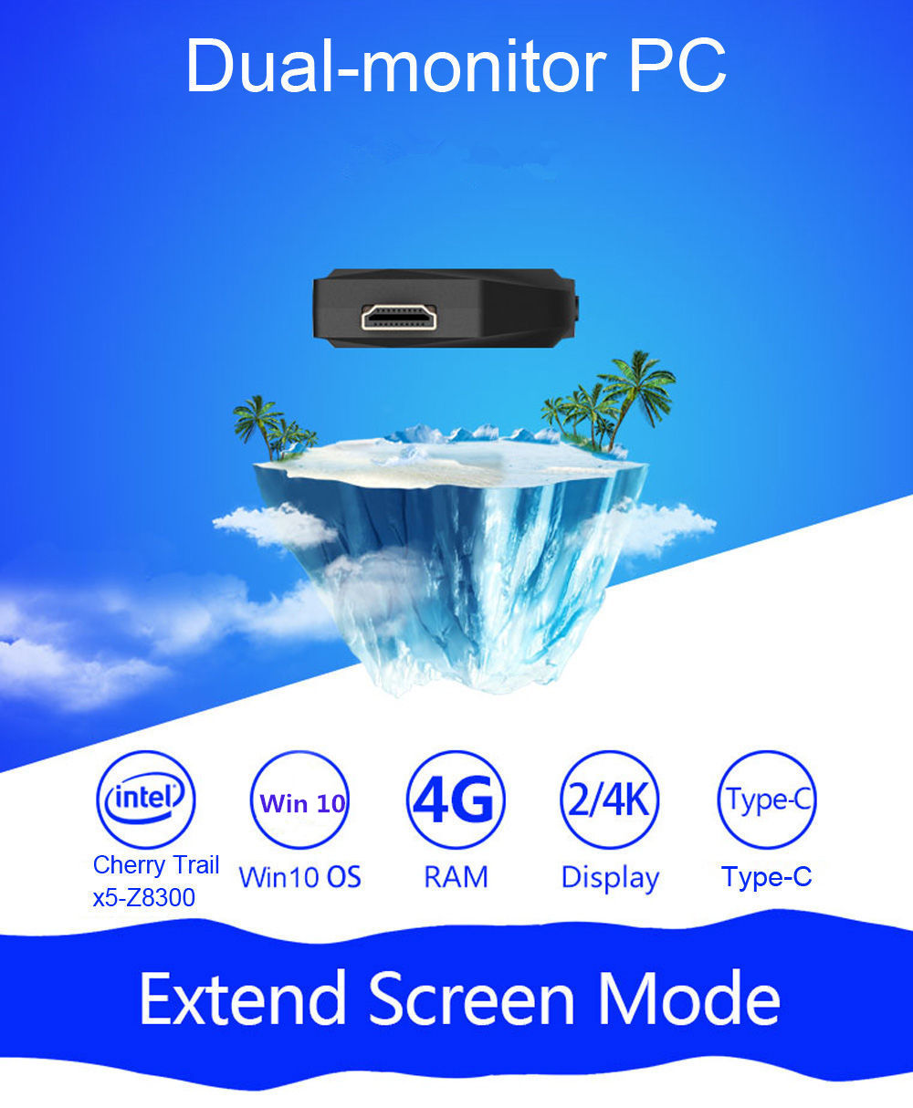 Meegopad T08 2G/32G Mini PC TV Stick 32bit Windows 10
