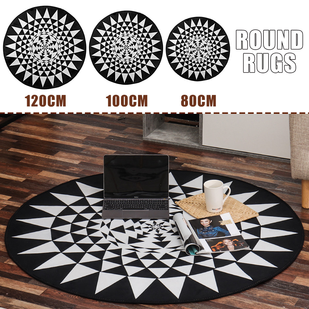 Round Rugs Floor Carpets Soft to Touch Extra Large Mats