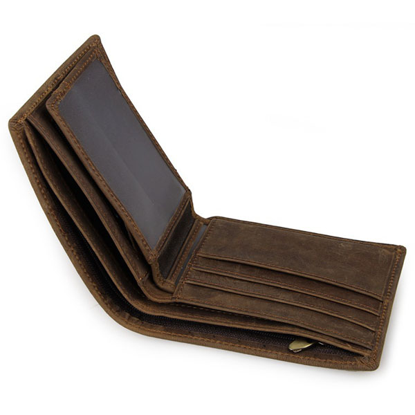 Men Wallet, Business Genuine Real Leather, Coffee Card Holders, Money Bag Wallet