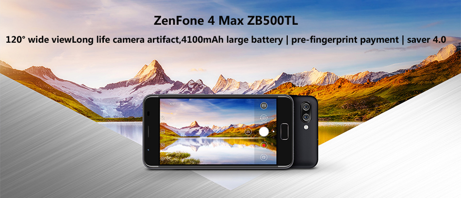 ASUS ZenFone 4 Max ZB500TL 5.0 Inch 4100 mAh 3GB RAM 32GB ROM MT6737V Quad Core 4G Smartphone