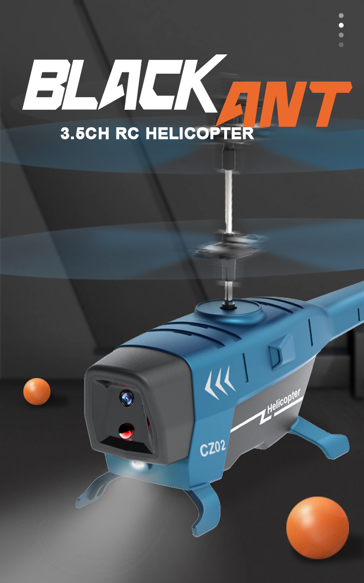 CX068 Black Ant 2.5CH 3.5CH Intelligent Obstacle Avoidance Airflow Fixed Height USB Charging RC Helicopter RTF