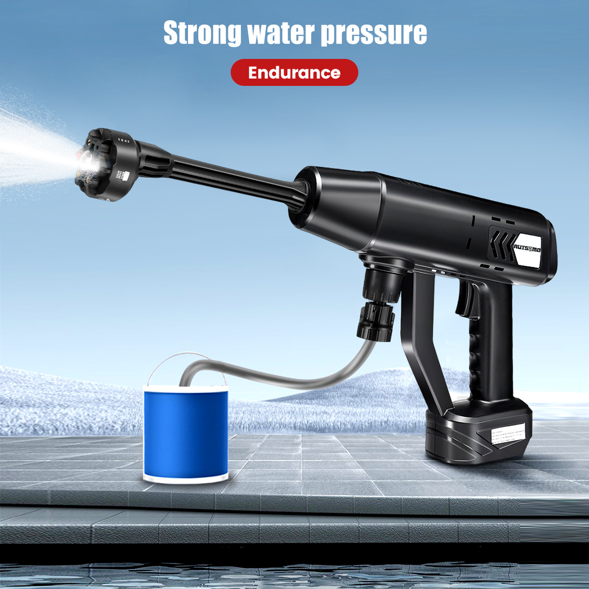 AUTSOME 90bar 1500W Cordless Car High Pressure Cleaner Washing Machine Car Washer For Makit Battery