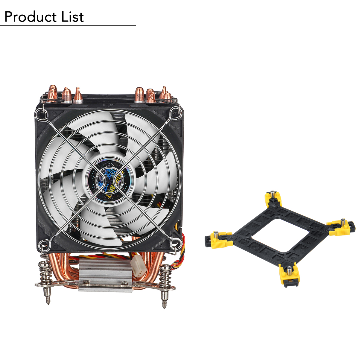 3 Pin 90cm Double Cooling Fan 6 Heat Pipes Cooler Heatsink for 115X 1366 Motherboard 17