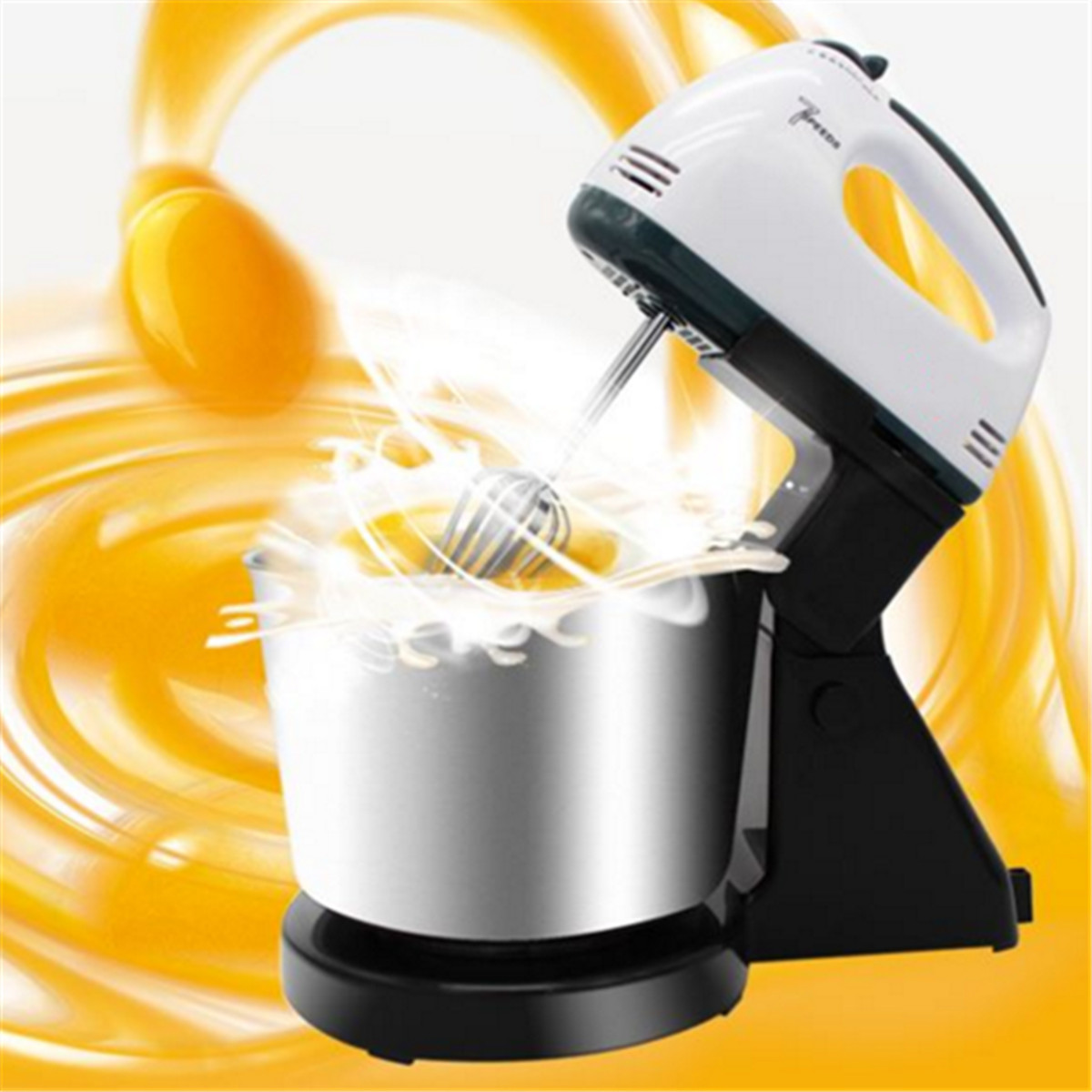 7 Speed Electric Egg Beater Dough Cakes Bread Egg Stand Mixer + Hand Blender + Bowl Food Mixer Kitchen Accessories Egg Tools 47