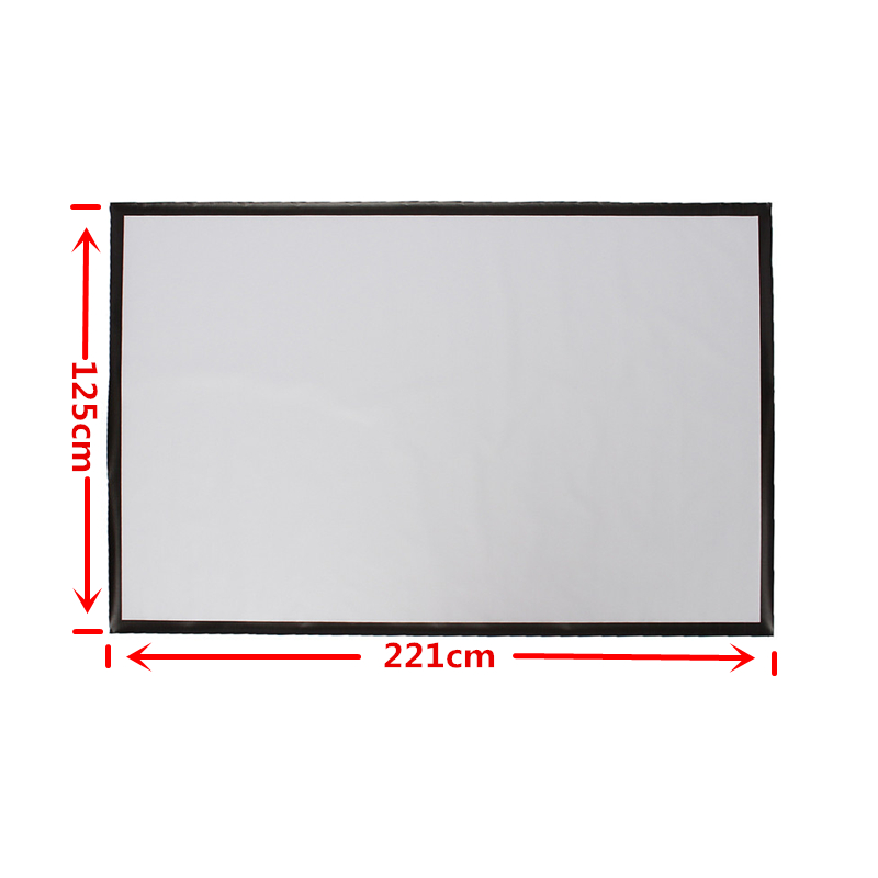 100 Inch Projector Screen 16:9 221cm x 125cm Projector Accessories Fabric Material Matte White 11