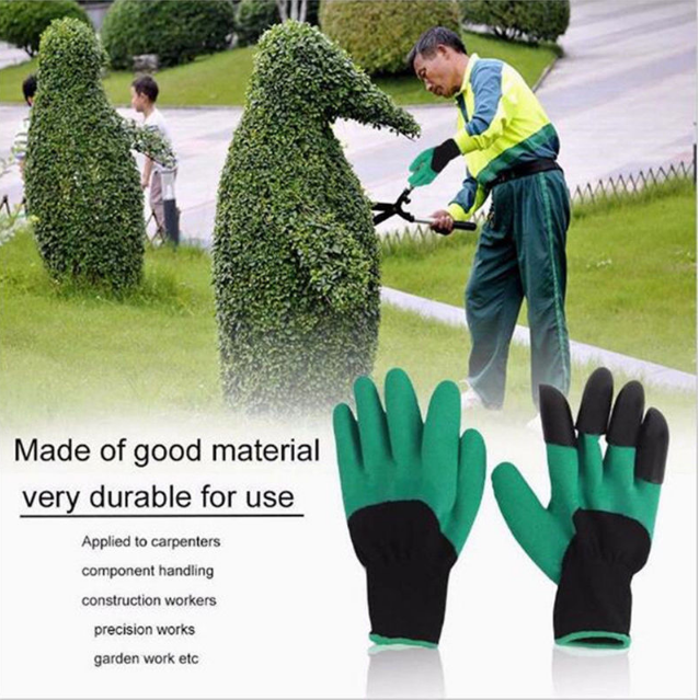 1 Pair Safety Gloves Garden Gloves Rubber TPR Thermo Plastic Builders Work ABS Plastic Claws
