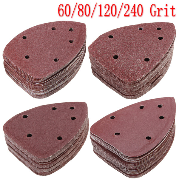 

40pcs 140x100mm Triangle Sandpaper Mouse Sanding Sheets Sander Pads 60/80/120/240 Grit
