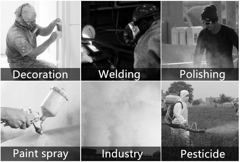 6800 17 in 1 Chemical Gas Mask Dust Respirator Anti-Fog Full Face Mask Filter For Industrial Acid Gas Welding Spray Paint Insecticide