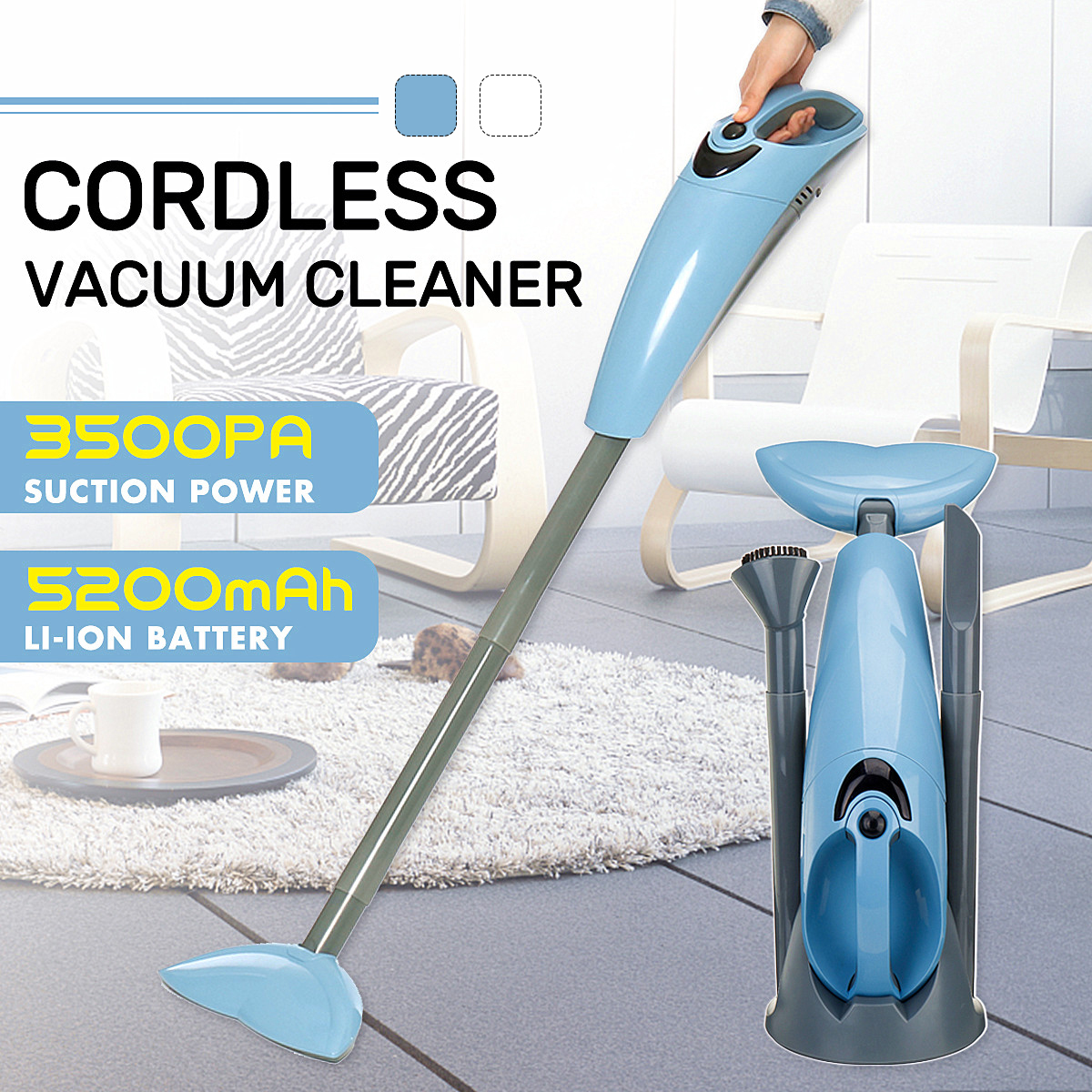 100W Handheld Wireless Convenience Rechargeable Household Car Vaccum Cleaner