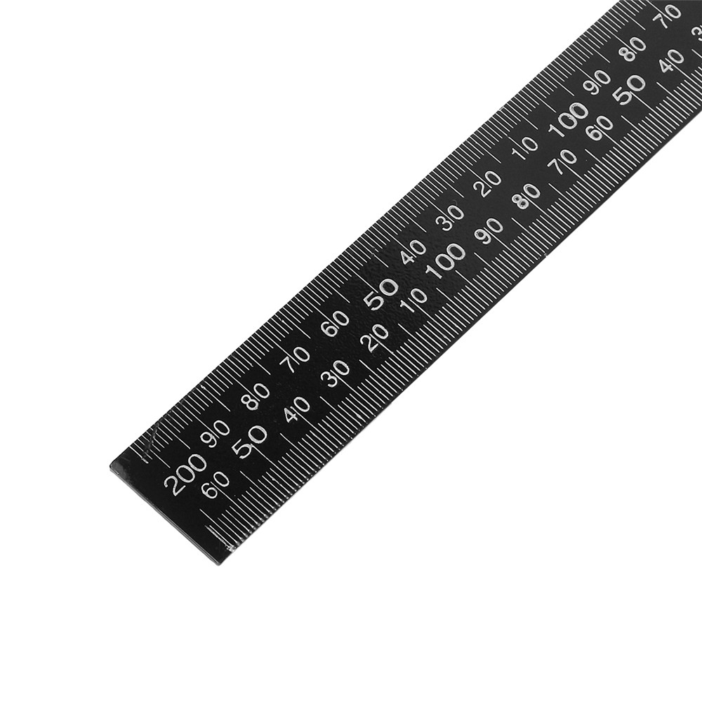 Drillpro Black Steel Metric Inch Angle Ruler