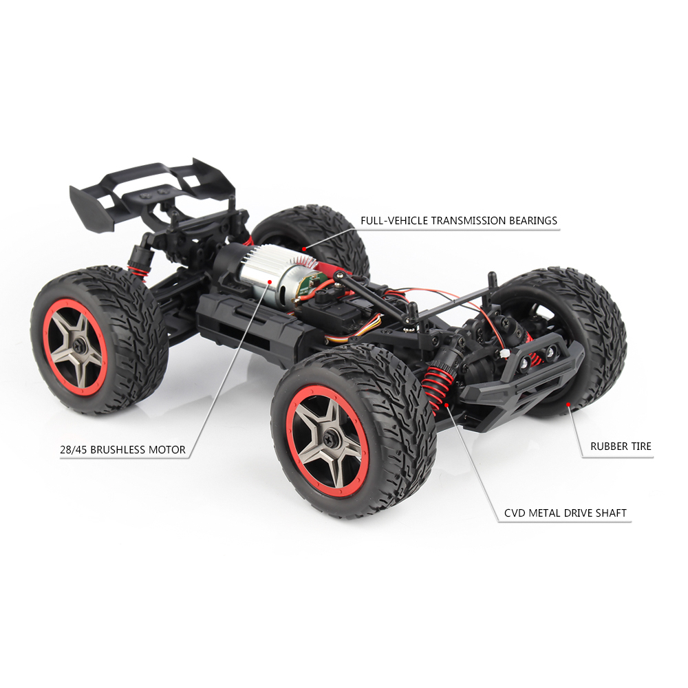 Eachine EAT11 1/14 2.4G 4WD RC Car High Speed Vehicle Models W/ Head Light Full Proportional Control Two Battery - Photo: 3
