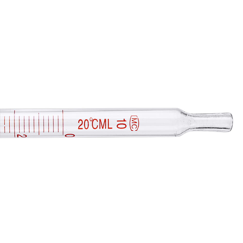 1/2/3/5/10ml Glass Short Pipette With Scale And Bubble Lab Glassware Kit 