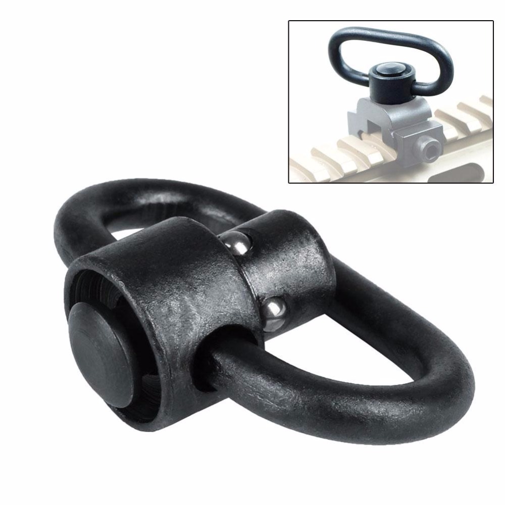

Hunting Heavy Duty Push Button Quick Detach Sling Swivel Adapter Attachment Point QD