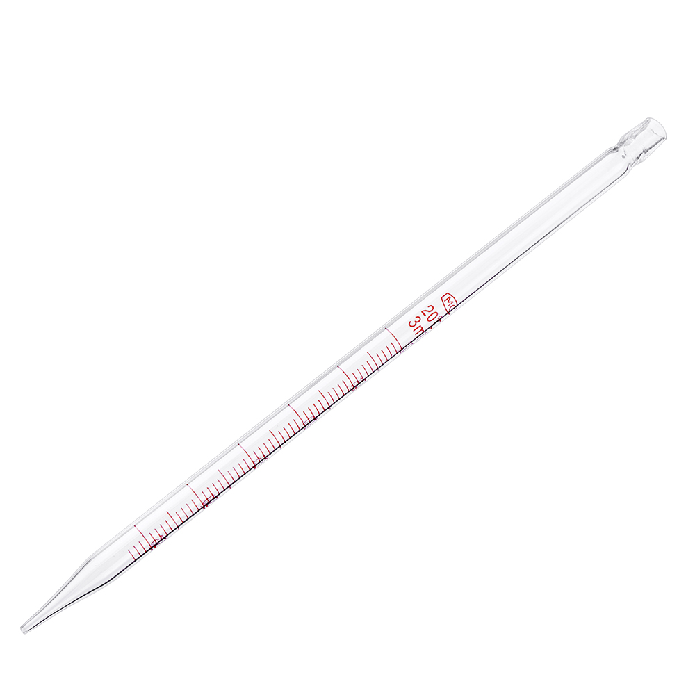 1/2/3/5/10ml Glass Short Pipette With Scale And Bubble Lab Glassware Kit 