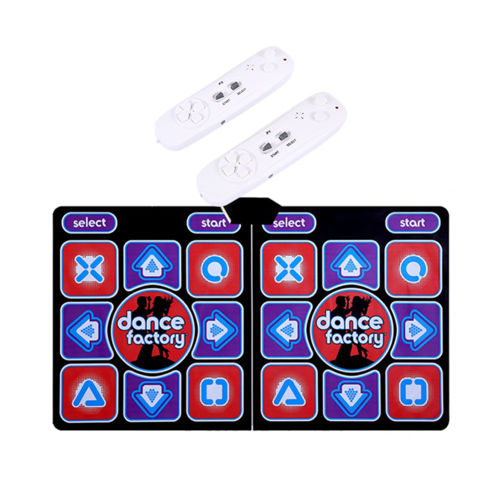 Wired Dancing Mat Pad Computer TV Slimming Blanket with Somatosensory Gamepad a Colored Lights Massage Version