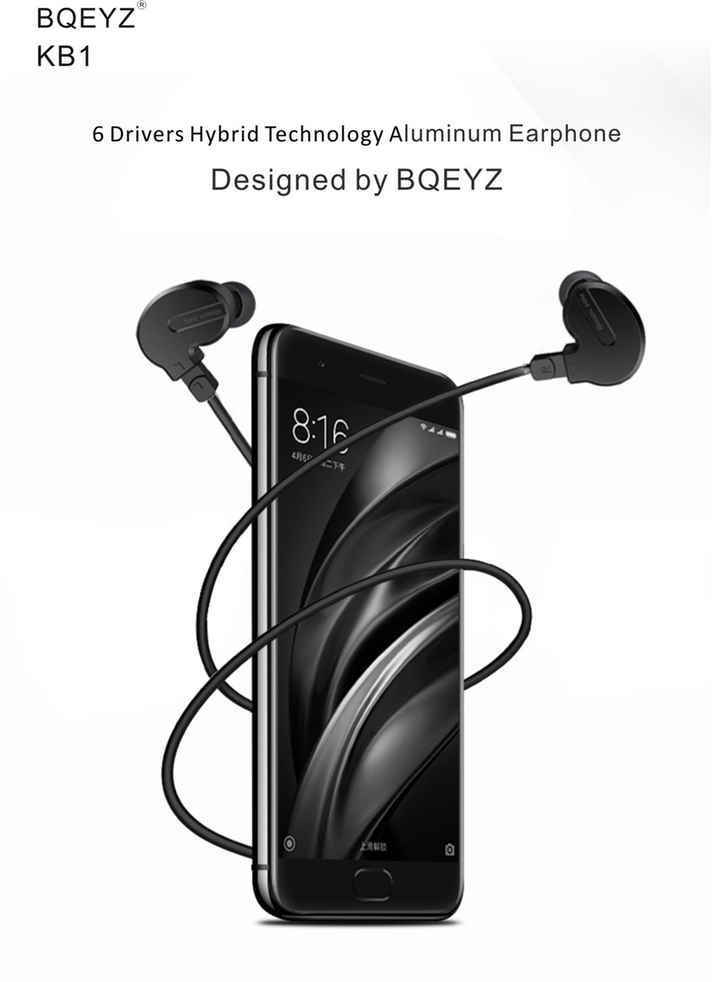 KB1 Triple Drivers 0.78mm Pin Removable Cable Earphone HiFi Stereo In-Ear Sports Metal Shell Headset 66
