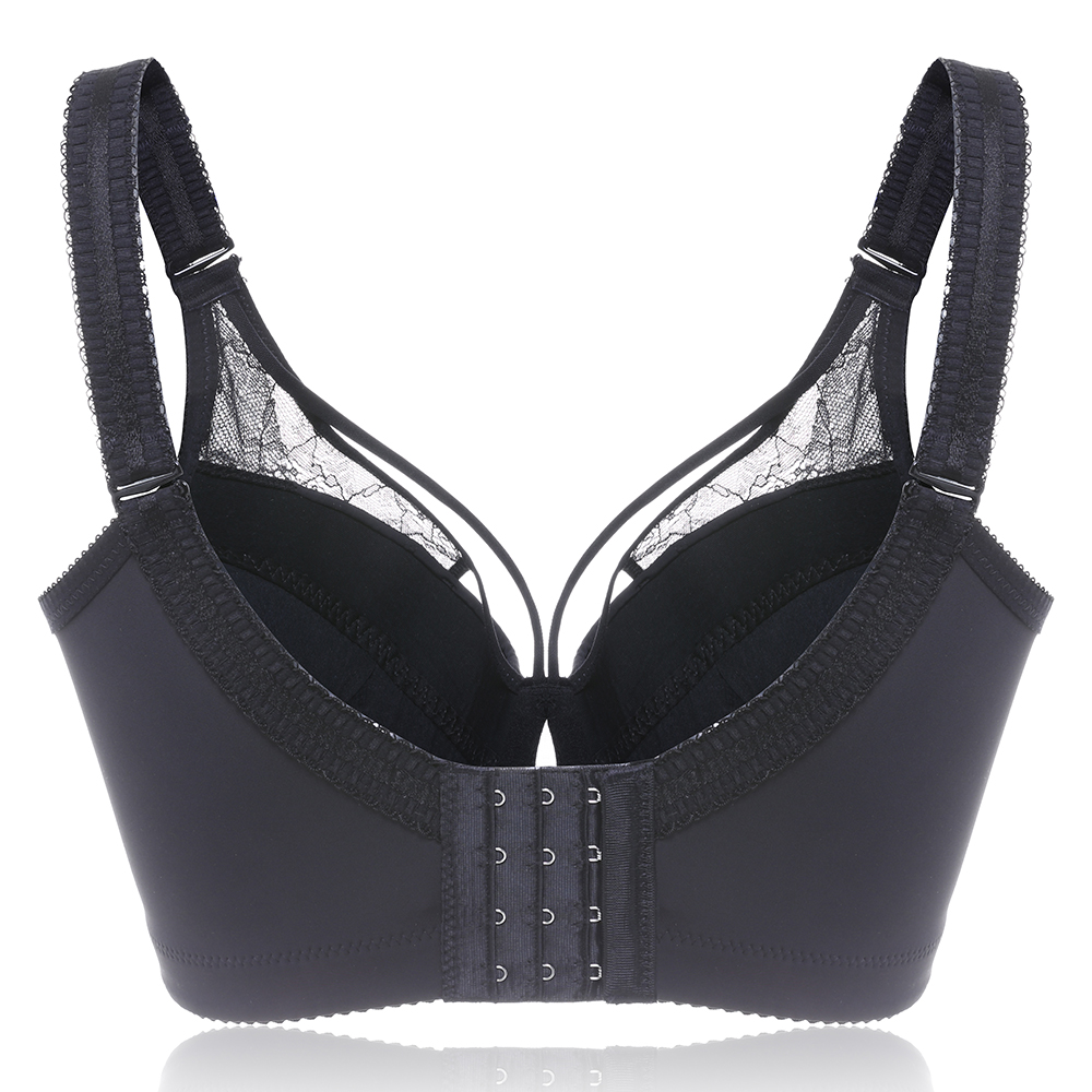 Banggood Plus Size Lined Cross Harness Sexy Front Keyhole Gather Vice Milk Underwire Bra