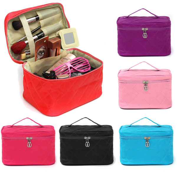Ladies Cosmetic Bag Travel Makeup Tool Organizer Nail Polish Storage 6 Colors