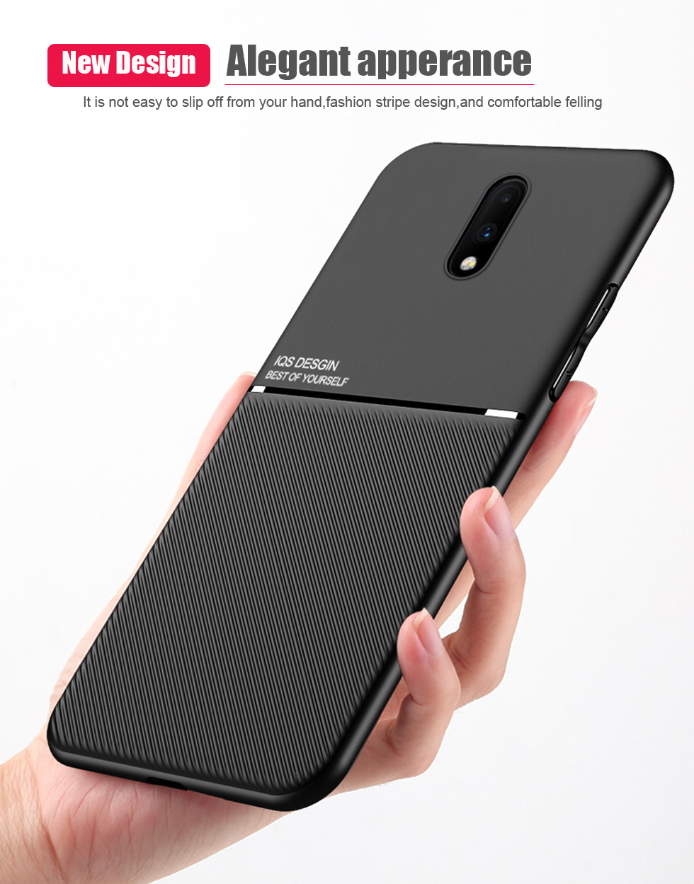 Bakeey for OnePlus 8 Pro Case Magnetic Texture Non-slip Leather TPU Shockproof Protective Case