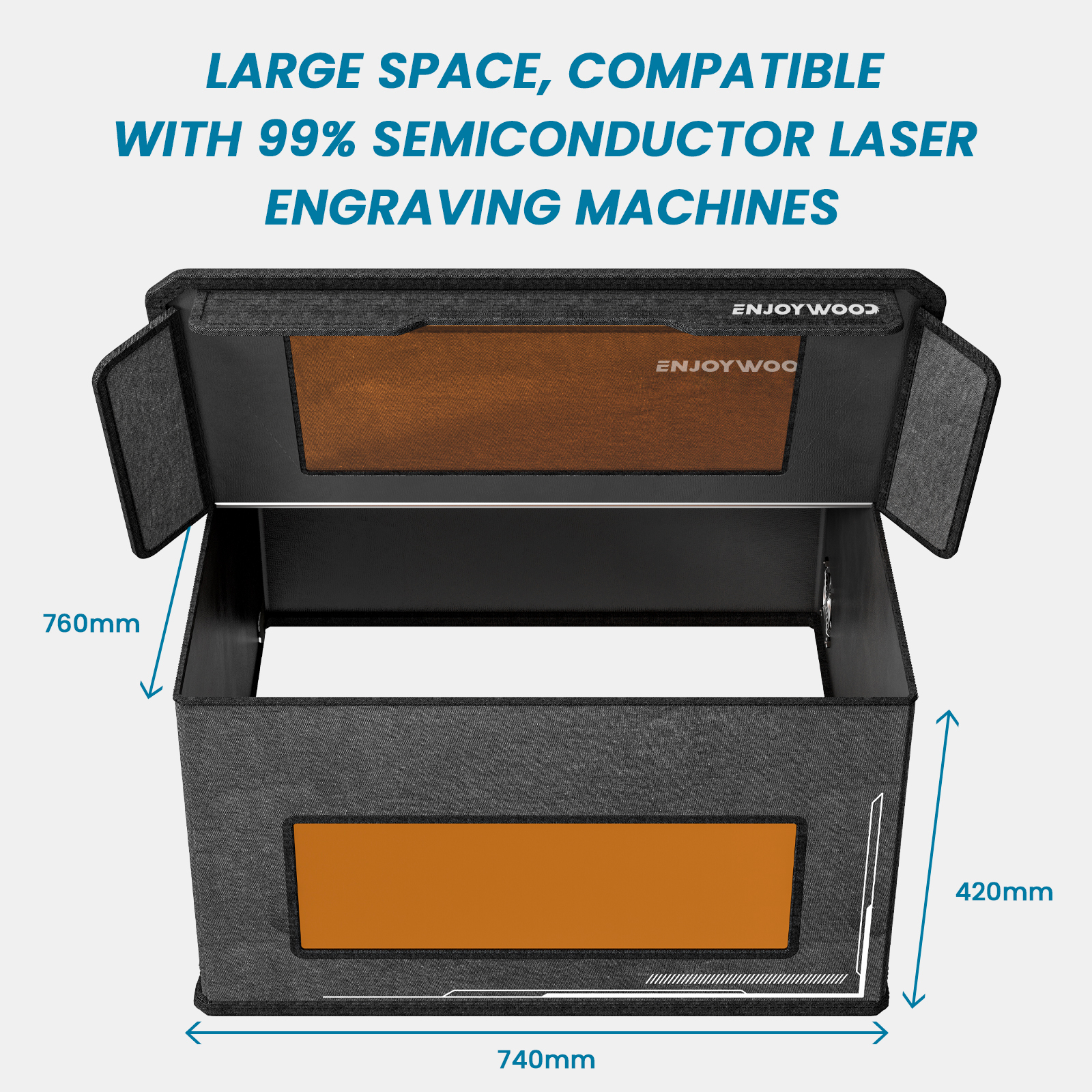 ENJOYWOOD FB2 Engraver Protective Cover Enclosure Foldable Dust-Proof Cover for All Brand Laser Engraver