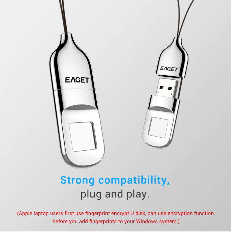 EAGET FU5 Fingerprint Encryption USB 2.0 Pen Drive USB Flash Drive 32G 64G 18