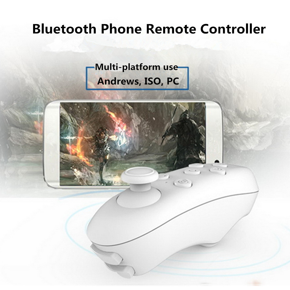 Wireless Bluetooth Virtual Reality BOX Remote Control Joystick Gamepad Controller for iPhone 7 Android IOS
