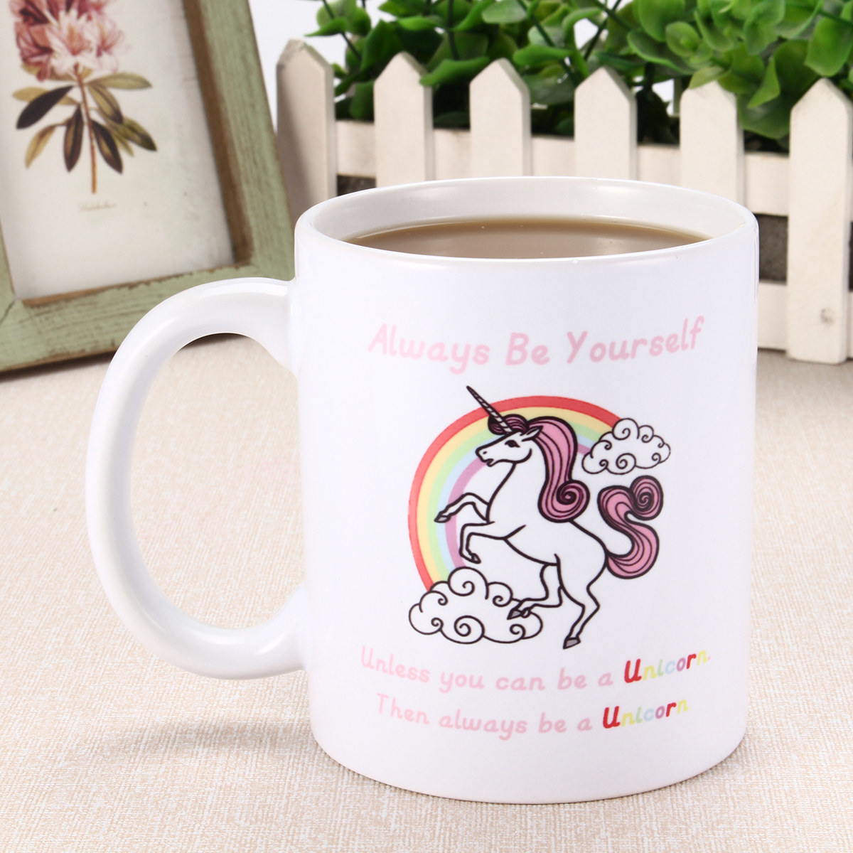350ml Novelty Funny Unicorn Coffee Mug Always Be Yourself Home Office Cup G...