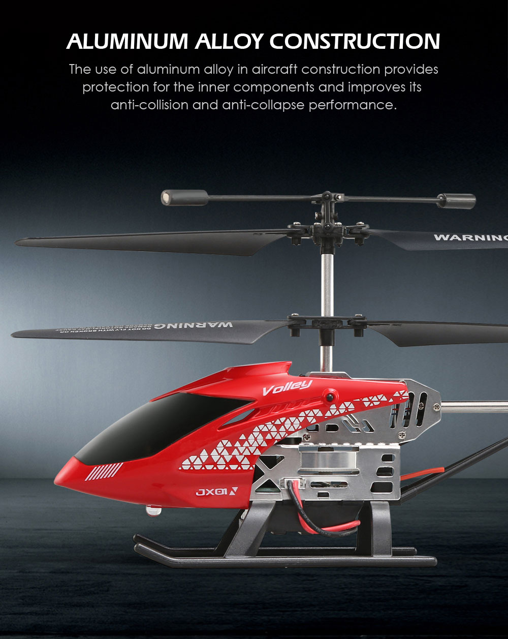 JJRC JX01 2.4G 3.5CH 6-Axis Gyro With Altitude Hold Alloy RC Helicopter - Photo: 3