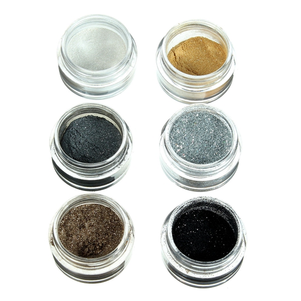 6 Colors Glitter Powder Eye Shadow Kit Makeup Cosmetic Spangle Eyeshadow Set