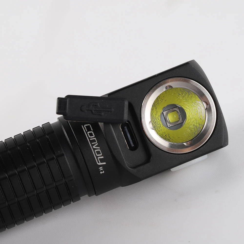 Convoy H2 Flashlight+Headlight with SST20 LED Linterna 18650 Headlamp Mini Torch Fishing Work Light Type-c Charging Port