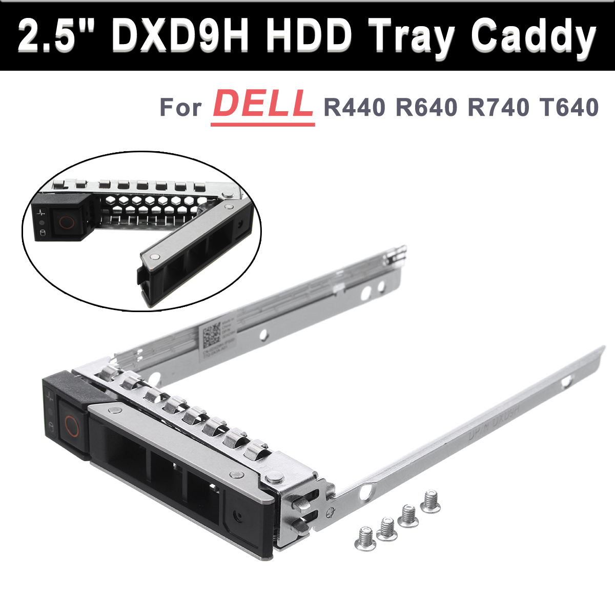 2.5'' HDD Tray Caddy for Dell DXD9H Poweredge Server R640 R740 R740XD R7415 R940 Adapter 7