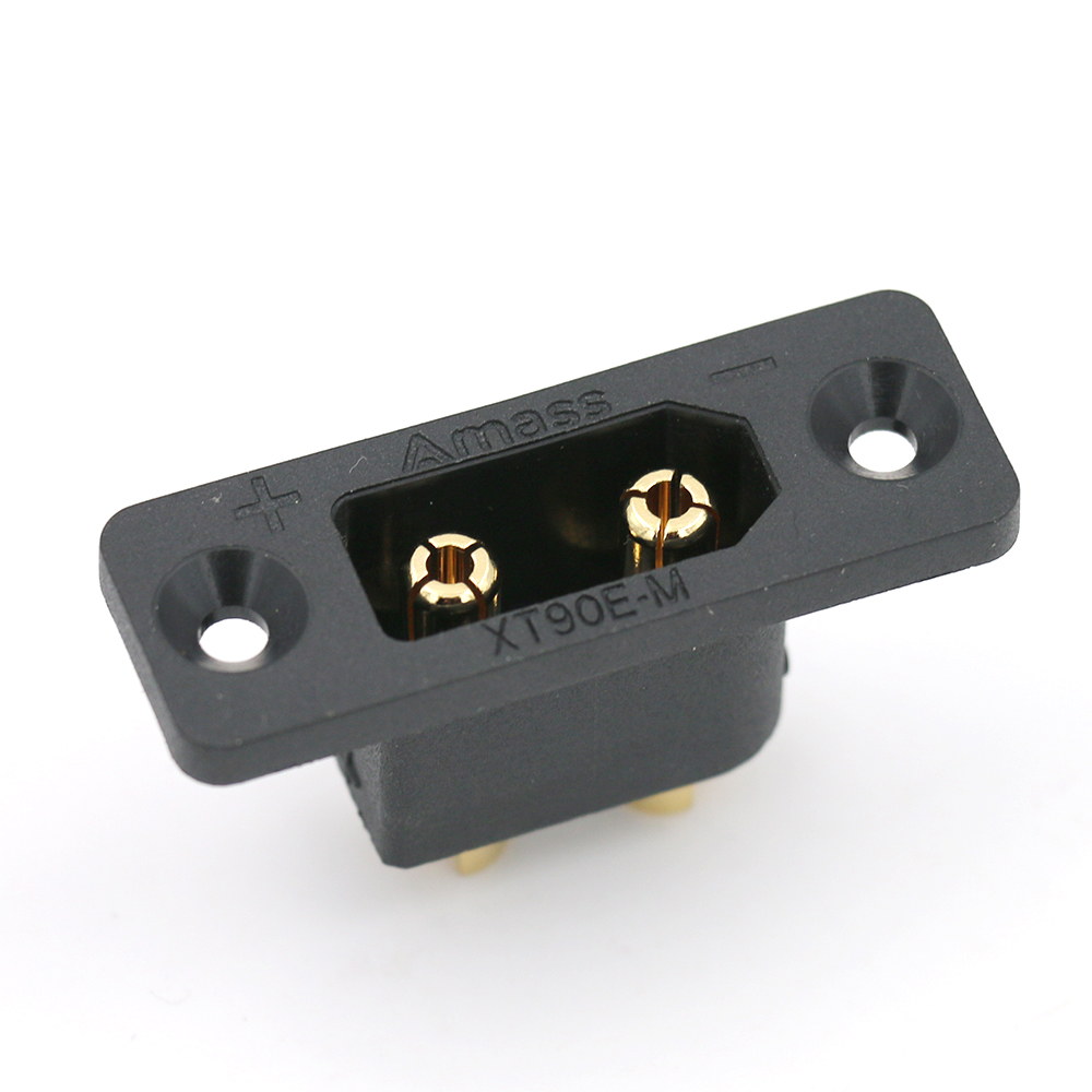 Amass XT90E-M Brass Gold Plated Battery Plug Fixed Black XT90E Male Connector for  RC Electric Vehicle Balance Car