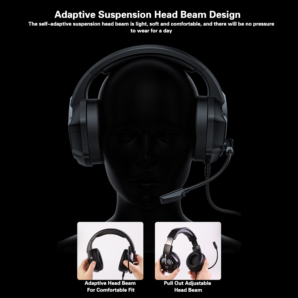X28 Gaming Headset RGB Gaming Headphone Gamer USB Wired Headphone with Noise Cancelling Microphone For PC PS4/PS5