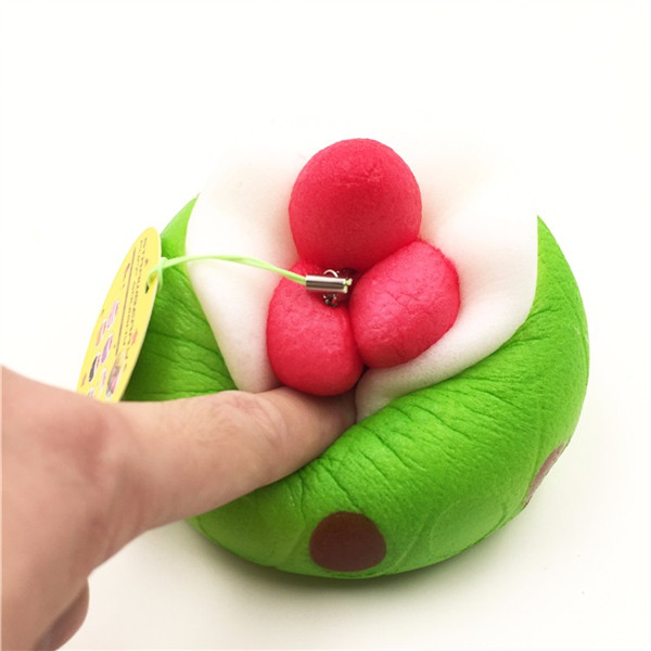 

Squishy Strawberry Puff Slow Rising Phone Bag Strap Pendent Collection Gift Toy