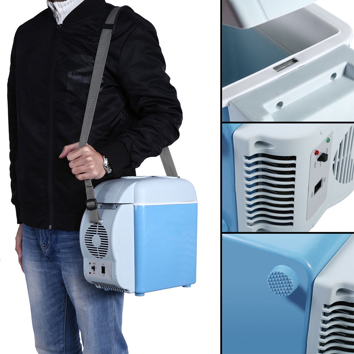 Portable Mini Car Fridge Freezer Cooler / Warmer 12V Portable Fridge Refrigerator 7.5L 13