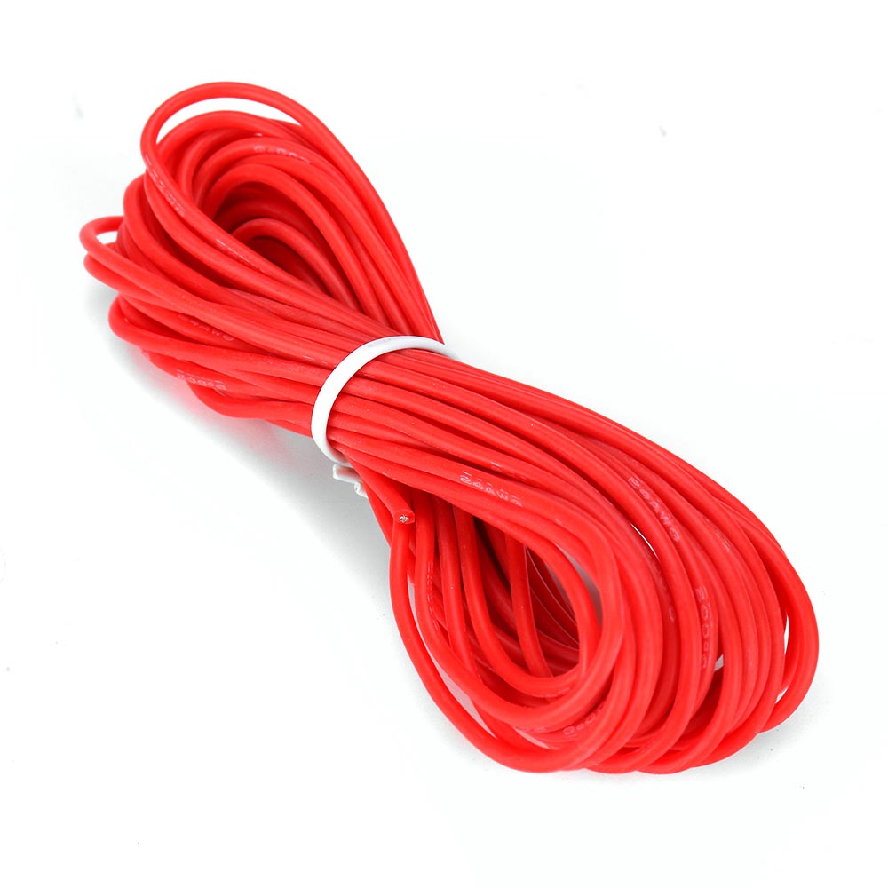 URUAV 5/10/20m 24AWG Soft Silicone Cable Wire High Temperature Tinned Copper