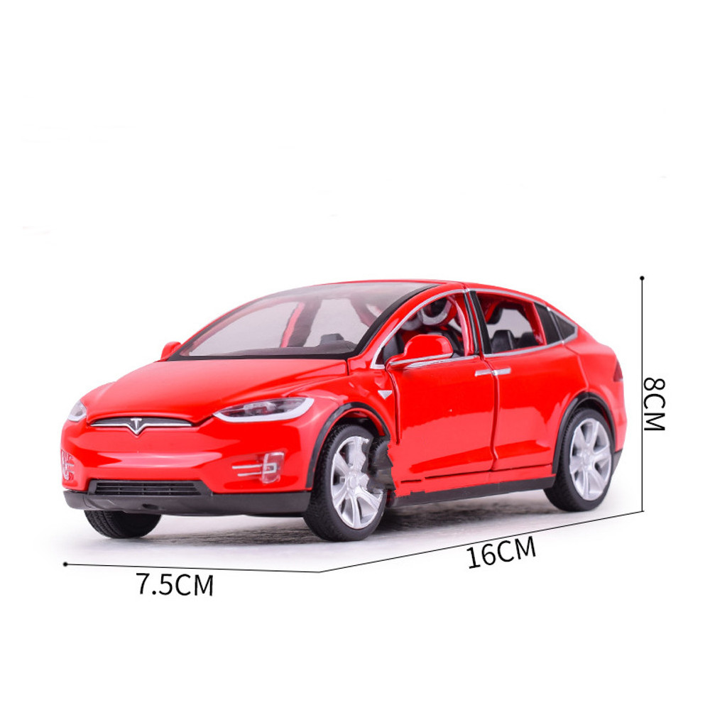 Baosilun1:32 Simulation Tesla MODEL X90 Alloy Car Model Children Sound And Light Toys - Photo: 7