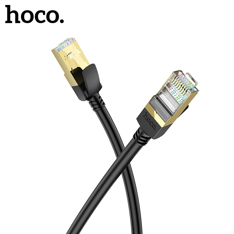 Hoco Anti-interference Cat6 Ethernet Cable RJ45 Splitter Gigabit Network Cable For Router Computer Devices Pure Copper Wire Core