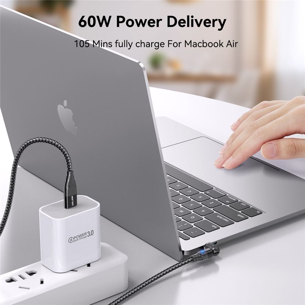 USLION PD60W Type-C for Type-C/for Lightning/for Micro Cable Fast Charging Data Transmission Magnetic Line 1M/2M Long for iPhone14 Pro Max for Samsung Galaxy Note 20 for Huawei Mate50 for Xiaomi Mi12