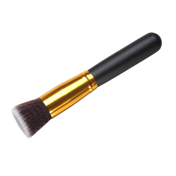 10Pcs Black Synthetic Cosmetic Makeup Tool Blush Powder Brush Set Kit