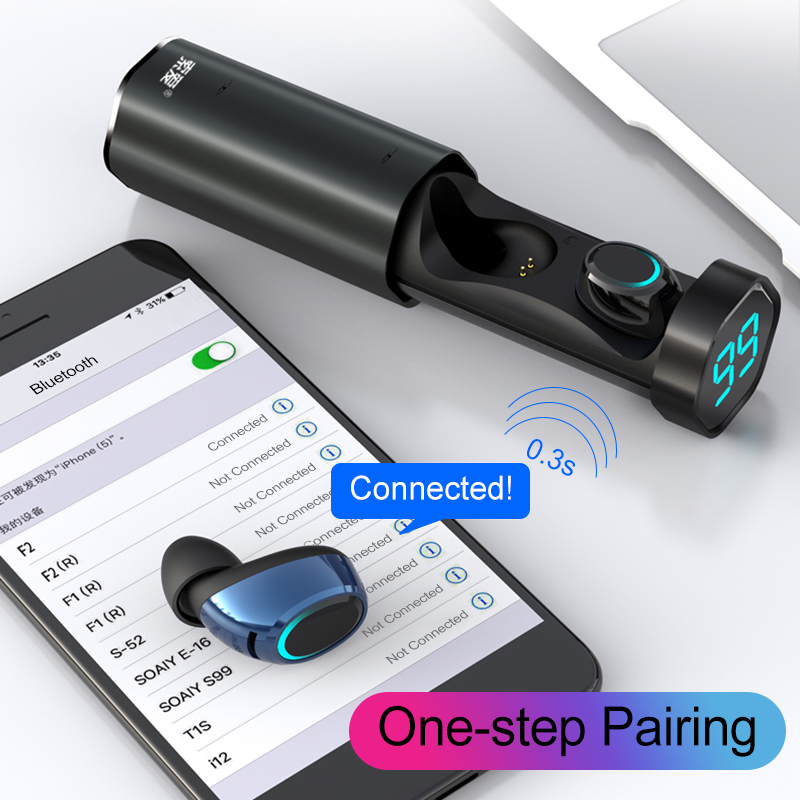 [Bluetooth 5.0] Bakeey T2 TWS Earphone LED Battery Display Smart Touch Binaural Call IPX5 Waterproof 12