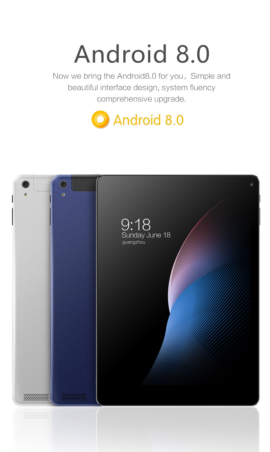 Original Box VOYO i8 Helio X27 Deca Core Dual 4G LTE 4GB+64GB 2.5D 9.7 2K Screen Android 8.0 Tablet