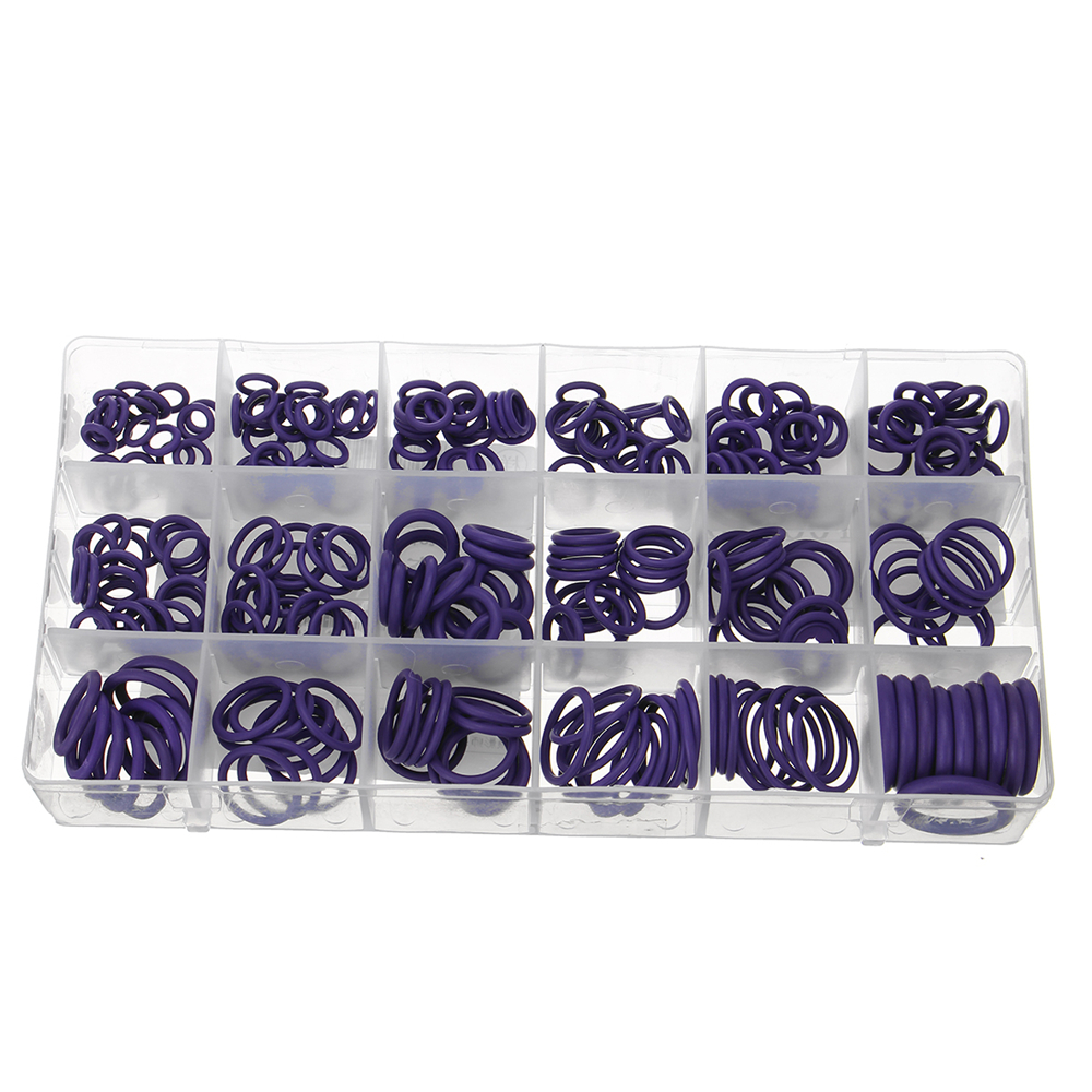 270pcs 18 Sizes Rubber Ring Hydraulic Nitrile Seals Purple Rubber O Ring Assortment Kit 11