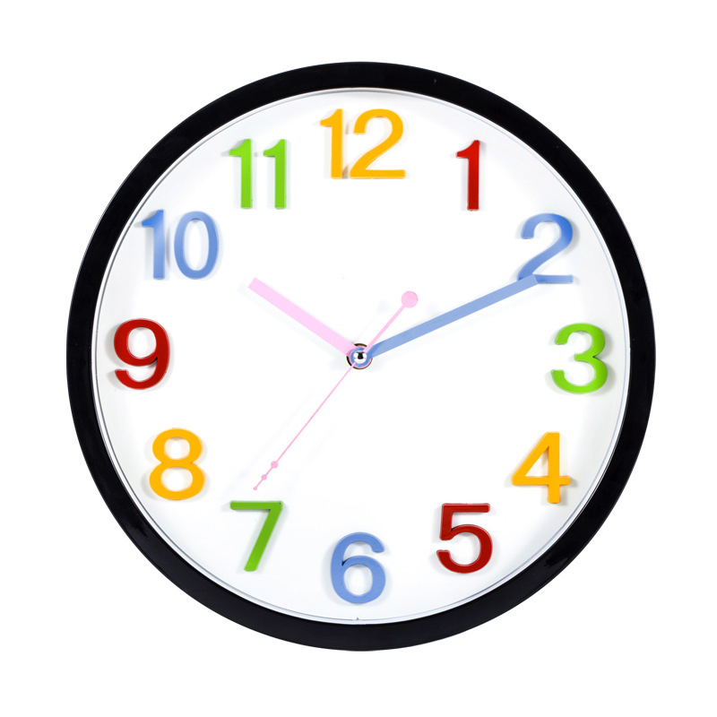

Loskii HC-41 Decorative Accurate Time Colorful Large Number Display Silent Quartz Hanging Wall Clock