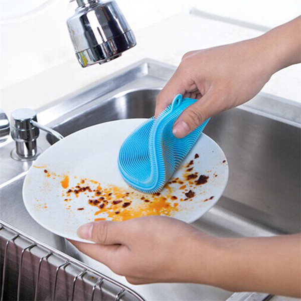 

KCASA KC-CS05 Multi-purpose Silicone Dish Washing Cleaning Brush Scrubber Heat Resistant Pad Coaster