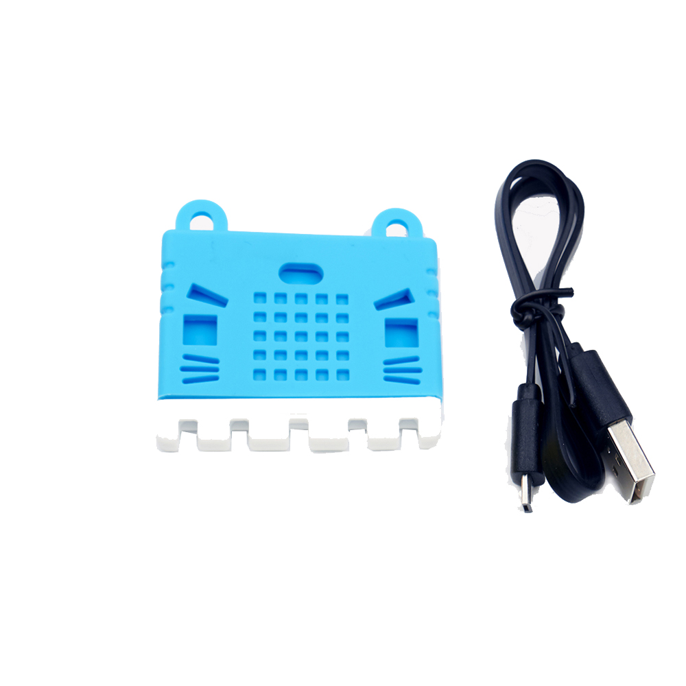 2Pcs Blue Color Cute Pattern Silicone Protective Case for Micro:bit Expansion Board DIY Part 13